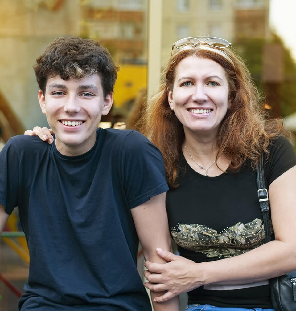 a mom and her college-bound son