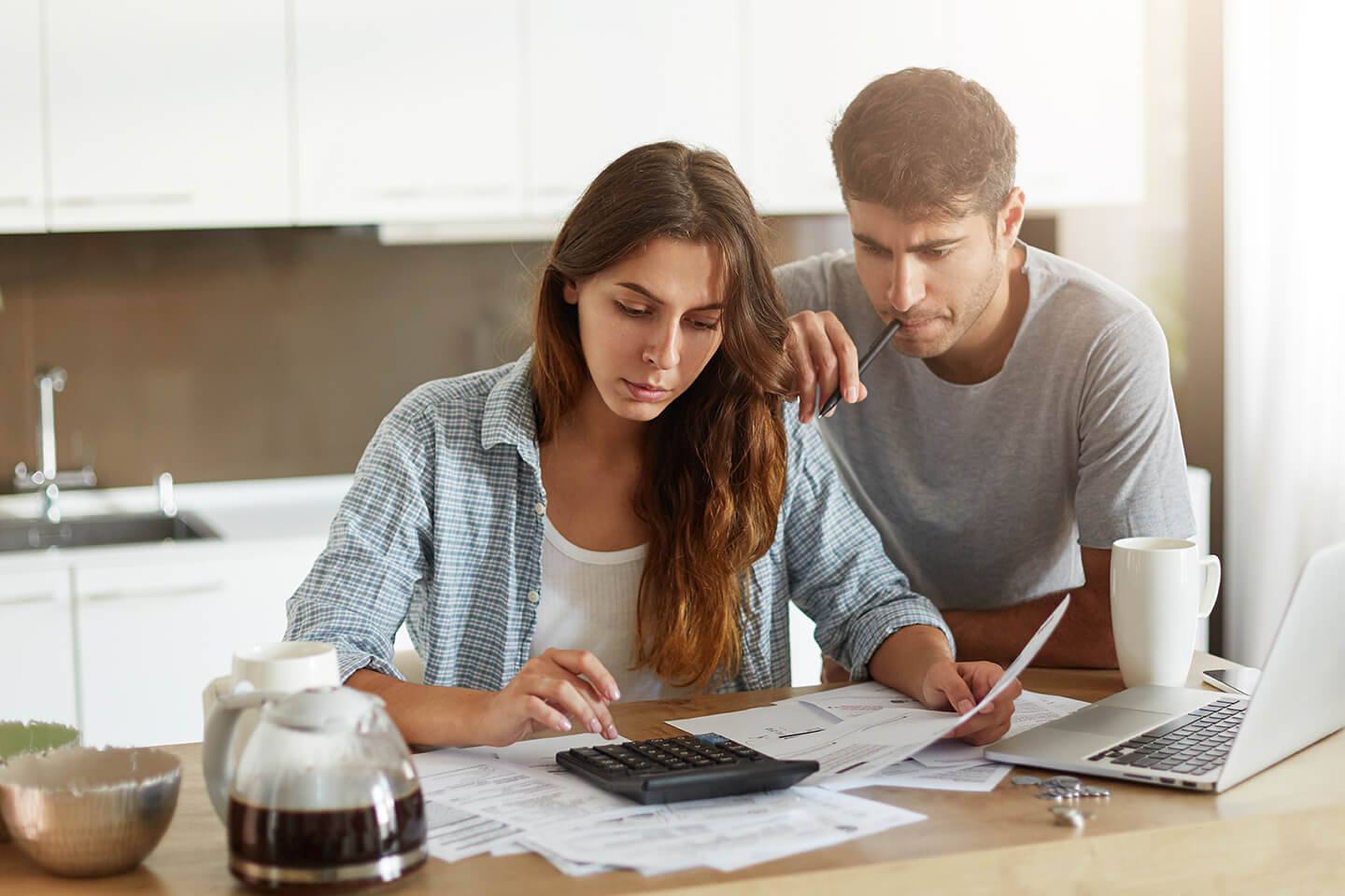 couple going over finances