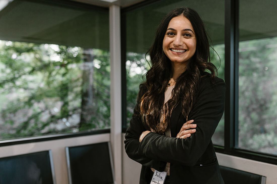 woman smiling